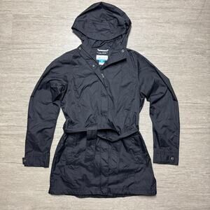 Columbia Womens M Pardon My Trench Water Resistant Rain Jacket Black